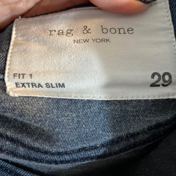 Men's RAG & BONE Fit 1 Slim-Fit Stretch-Denim Jeans GUC Size 29 #1399 - Picture 2 of 7